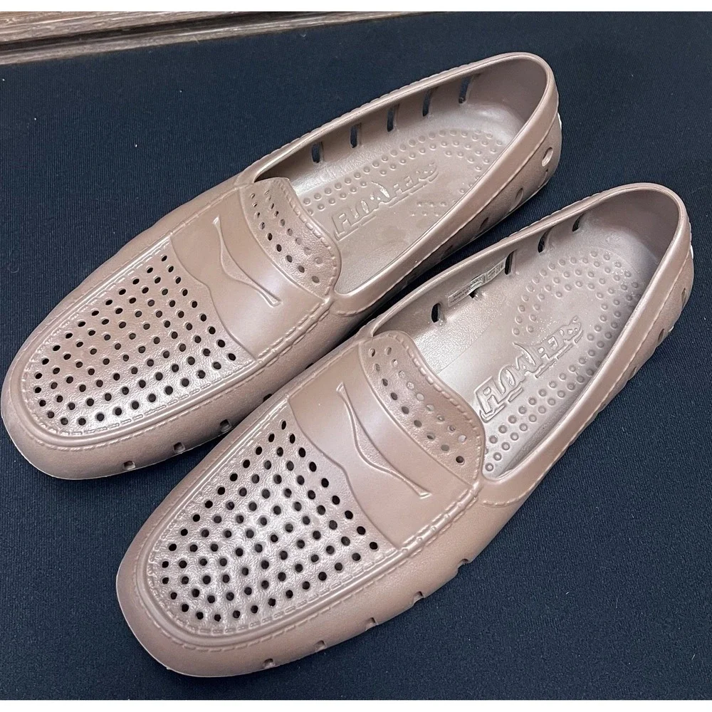 Floafers Brown Rubber Slip-On Loafer Shoes Mens Size 11 Casual Lightweight